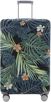 [TRAVEL KIN] Luggage Cover Washable Suitcase Protector Anti-Scratch Suitcase Cover Fits 18-32 Inch Luggage, Loving Hearts - Black