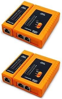 iMBAPrice Rj45/Rj11/Rj12/Cat5/Cat6/ Utp Network Lan Cable Test Tool Pack of 2 Tester