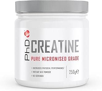 PhD Nutrition 100% Micronised Creatine Monohydrate Powder | Improved Strength and Performance During Exercise, 250g
