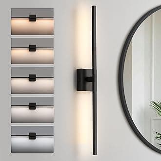 Black Bathroom Vanity Light 30 Inch 360° Rotatable 18W Dimmable 5CCT LED Black Bathroom Light Fixture Over Mirror Modern Vanity Lights for Bathroom Mirror Bedroom Wall Sconce Lighting