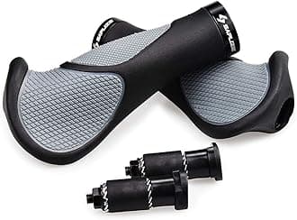 SAPLIZE Bike Handlebar Grips, Multi Colors/Design Optional, Ergonomic Design, Aluminum Double Lock-on, Mountain Bike Grips, MTB BMX Downhill Foldable Urban Bicycles Grips, Scooter Grips