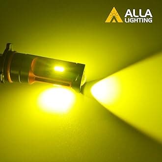 Alla Lighting H28W 12278 PSX26W LED Fog Lights/DRL Bulbs 3000K Amber Yellow Xtreme Super Bright 12278C1 Replacement