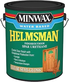 Minwax Water Based Helmsman Spar Urethane, Gallon, Semi-Gloss