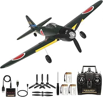 A6M Zero WW2 RC Airplane for Adults - 4CH Remote Control Warbird Fighter with 6-Axis Gyro, Aerobatic Park Flyer, Ready to Fly Gift for Teens 14+