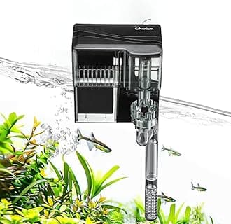VAYINATO Cherlam (3.5 Watts|Suitable For 1.5 Feet Tank) Ultra Quiet Premium Hang On Back Filter For Planted Aquarium Fish Tank With Surface Skimmer By Petzlifeworld