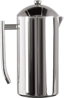 Frieling USA 0103 Double Wall Stainless Steel French Press Coffee Maker with Patented Dual Screen, Polished, 23-Ounce
