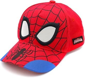 Marvel Spiderman Hat for Boys, Breathable Spiderman Baseball Cap for Toddlers, Boys Ages 3-9