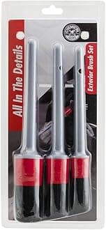 Chemical Guys All in the Details Exterior Detailing Brushes - 3-Piece Soft Scratch-Free Brushes for Wheels, Bumpers, Grilles, Badging & Tight Exterior Gaps on Cars, Trucks, SUVs & More