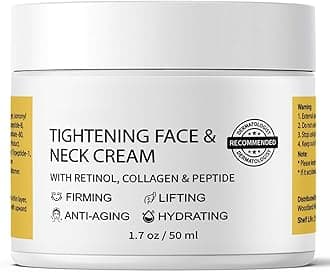 Neck Firming & Tightening Cream: Face Cream for Fine lines, Wrinkles, Droopy, and Crepey Skin Texture - Anti Aging Moisturizer for Face, Décolletage & Neck- 50ml