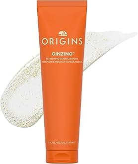 Origins GinZing Gentle Exfoliating Cleanser | Visibly Refines Pores & Brightens | With Caffeine, Ginseng & Jojoba Beads, 5 Fl Oz