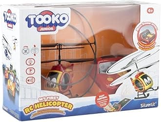TOOKO My First RC Helicopter Infrared Control Remote Control Toy Sound Effects Kids Toy Ages 4+ Playmat Included RC Helicopter for Kids