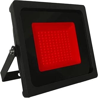 150W Red LED Slimline Floodlight, Waterproof Light, IP65 Rated Focus Light for Parking Lots and Commercial Lighting, Energy-Efficient A+ Rating, 1200W Equivalent with 120-Degree Beam Angle