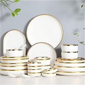 Luxury bone china tableware set - dinner plate set, tableware set, kitchen plate and bowl set