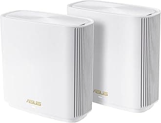 ZenWiFi Whole-Home WiFi 6E Tri-band Mesh (ET8 2PK), Coverage up to 5,500 sq.ft & 6+rooms, 6600Mbps, 2.5G Port, AiMesh, Lifetime Free Internet Security, Parental Control, Easy Setup, Instant Guard