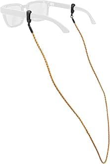 Chums Braided Leather Eyewear Retainer - Genuine Leather Eyeglass Chain to Secure Sunglasses