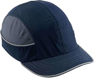 Safety Bump Cap, Baseball Hat Style, Comfortable Head Protection, Short Brim, Skullerz 8950, Navy