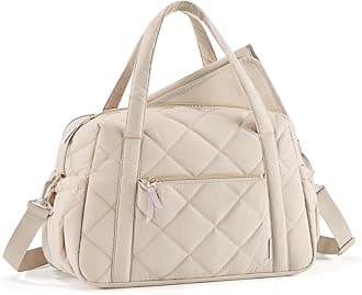 mommore Diaper Bag Tote Large Expandable Baby Travel Tote for 2 Kids Twins, Quilted Hospital Bag for Mom, Weekender