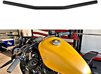 Motorcycle Drag Bars Handlebars 25mm 1" Universal For Bobber Cafe Racer Sportster Cruiser XL 883 1200 Custom Chopper Softail Dyna Street Bob Black