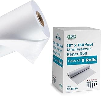 Freezer Paper Rolls 18" x 150' (150 feet), Pack of 8 - Freezer Paper for Meat & Fish - Rolls of Paper for Freezing Food - Freezer Wrapping Paper for Meat - Meat Paper for Wrapping by IDL Packaging