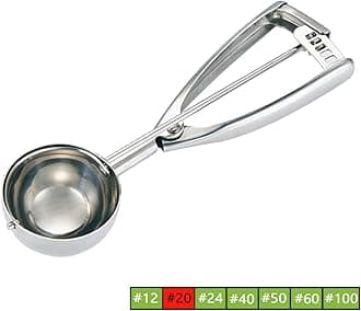 Fayomir Cookie Dough Scooper - Ice Cream Scoop Trigger - 3 Tablespoon/ 45ml/ 1.5 OZ - Selected 18/8 Stainless Steel Dough Scoop Cupcake Scoop Melon Baller