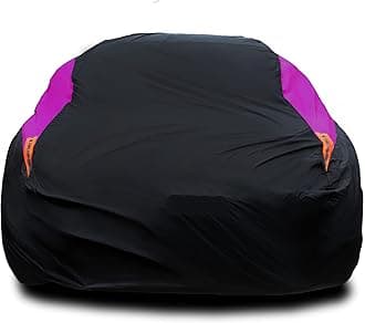 MORNYRAY Waterproof Car Cover All Weather Snowproof UV Protection Windproof Outdoor Full car Cover, Universal Fit for Sedan (Fit Sedan Length 186-193 inch, Purple)