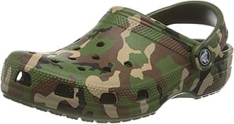 Crocs Unisex Classic Printed Camo Clog, Army Green/Multi, 3 UK Men/ 4 UK Women