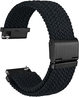 Braided Nylon Watch Straps with Adjustable Buckle, Woven Sport Loop for Men and Women, Band Width 16mm 18mm 19mm 20mm 21mm 22m 24mm