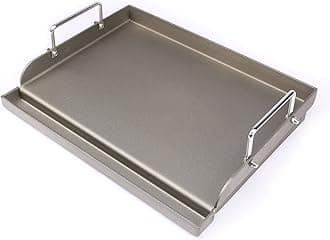 17" x13" Nonstick Cast Iron Griddle for Gas Grill, Cooking Griddle Pan for Outdoor Gas Grill, Muti-Purpose Cooking Flat Top Plate for Weber, Nexgrill, Charbroil, Camp Chef, Kenmore