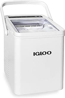 Igloo Automatic Self-Cleaning Portable Electric Countertop Ice Maker Machine with Handle, 26 Pounds in 24 Hours, 9 Ice Cubes Ready in 7 Minutes, with Ice Scoop and Basket