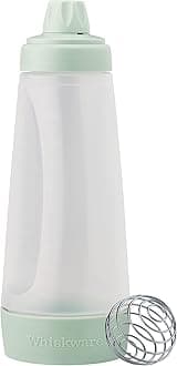 Whiskware Pancake Batter Dispenser and Mixer with BlenderBall Wire Whisk for Cupcakes, Muffins, Crepes, and more, 4.5 cups, Mint