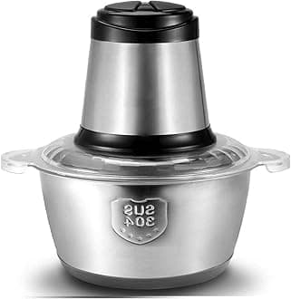 Electric Meat Grinder 5L Stainless Steel Food Processors Chopper With 4 Sharp Blade, 500 Watts