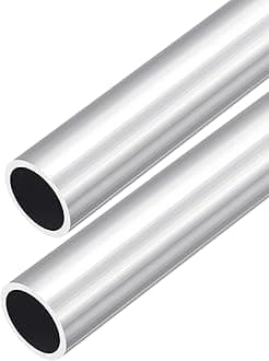 DMiotech 2Pack (27mm OD x 21mm ID) 6063 Aluminum Round Tube 300mm Length Industry Metal Tubing for Machinery Frame Construction DIY Projects