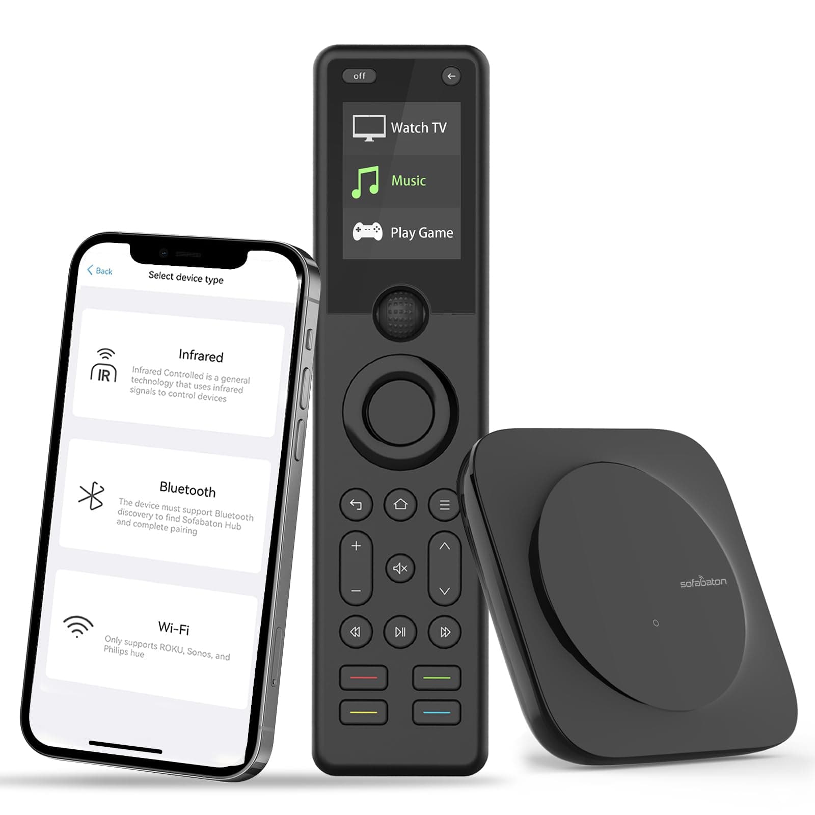 SofaBaton X1S Universal Remote Control with Hub, Universal Remote Control with One Touch Activity, Customize SofaBaton APP, Compatible with 60 Devices, Alexa Google Assistant, Raise to Wake