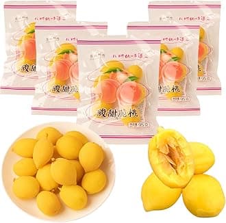 FELIXLAND Fruit Peach Snacks, Sweet & Sour Crispy Peaches, Chinese Food Snack Delicious Crispy Dorm, Office Essential Exotic Dry Fruits(95g/5pcs) 酸甜小黄桃