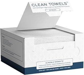 CLEAN SKIN CLUB Clean Towels | Worlds 1ST Biodegradable Face Towel | Disposable Makeup Removing Wipes | Dermatology Tested & Approved | 100% Organic & Cruelty Free | Super Soft For Sensitive Skin