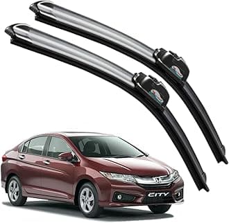 CARNYX Frameless Windshield Wiper Blades, Front Car Wipers Set of 2, Noise-Free, Durable Performance Compatible with (City Old (Model : 2012-2016) (D-24,P-14))