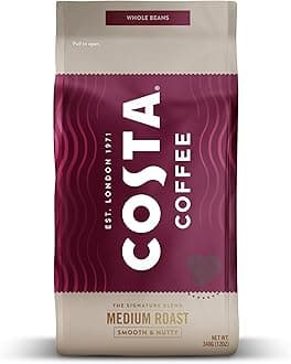 Costa Coffee Whole Bean Coffee, Signature Blend Medium Roast, 12 oz each, Rainforest Alliance Certified
