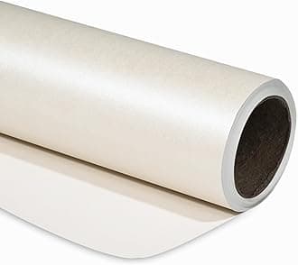 Off White Matte Wrapping Paper - Solid Color Pearly - Lustre Paper, Off White Perfect for Wedding, Birthday, Christmas, Baby Shower,DIY Bouquet-17 Inches X 32.8 Feet