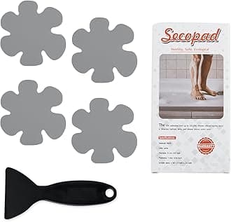 Bathtub Stickers Non-Slip, 24PCS Safety Shower Treads Adhesive Appliques with Premium Scrape (Gray)