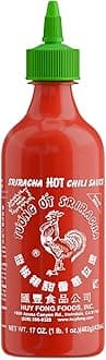 Huy Fong Sriracha, 17 OZ Original Flavor Hot Chili Sriracha, 17 Onuce Spicy Flavor Sriracha Chili Hot Sauce W/Chili Pepper, Pack of 1