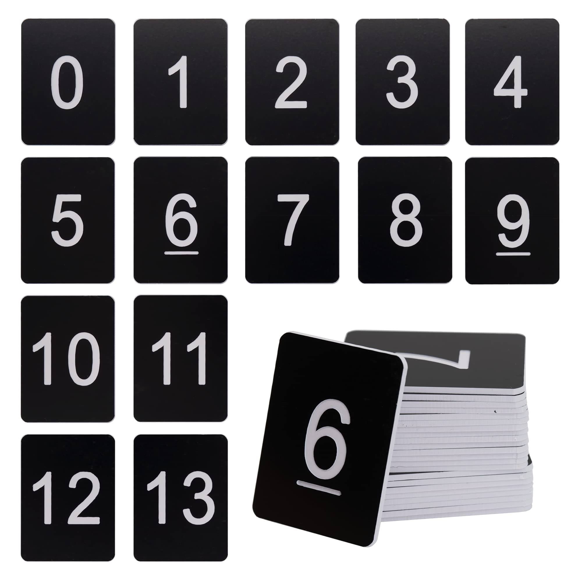 Plastic Numbered Tags Number Disc Number Token Rectangle (0-100, Black)