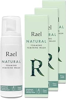 Rael Natural Feminine Cleansing Wash - Intimate Wash, pH-Balanced, Sensitive Skin, Daily Cleansing Wash, Natural Ingredients (5 Fl Oz (Pack of 3), Natural)