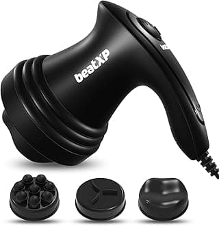 beatXP Blaze Electric Body Massager with 3 Massage Heads - Shiatsu Full Body Relaxation - InfraRed Heat Therapy - Back, Leg, Foot & Body Slimming Massager with 1 Year Warranty