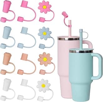 Straw Cover Cap for Hydro flask tumblers - Dust Proof 10mm Silicone Stoppers compatible with Hydroflask Press-in Straw Lid