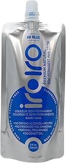 IROIRO Premium Natural Semi-Permanent Hair Color 40 Iro Blue (8oz) by Iroiro