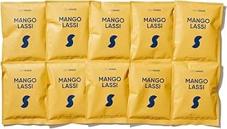 Mango Lassi Powder - Protein Powder Shake with Essential Vitamins & Minerals - Single Sachet for Daily Dietary Needs - 10 Pack