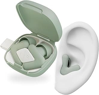 Alpine Silence Ear Plugs for Sleeping, Focus & Travel - Comfortable, Reusable Hearing Protection - Tight-fitting V-Shape & Soft Oval Tips - 4 Sizes XS/S/M/L - Up to 25dB Noise Reduction - Green