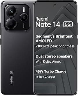 Redmi Note 14 5G + LTE (for Tmobile Mint Tello Global) (256GB + 8GB) 6.67" NFC 120Hz 108MP AI Triple Cam Unlocked Model 24094RAD4G Dual Sim (Midnight Black)