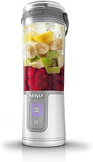 Ninja Blast 16 oz. Personal Portable Blender with Leak Proof Lid and Easy Sip Spout, Perfect for Smoothies, Cordless, USB-C Rechargeable, Dishwasher Safe Parts (Renewed) (White)