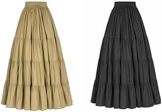 JANAK Girl's Crepe Fabric Long Frill Skirt 584